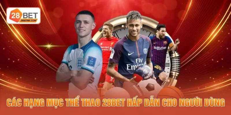 Các hạng mục thể thao 28BET hấp dẫn cho người dùng
