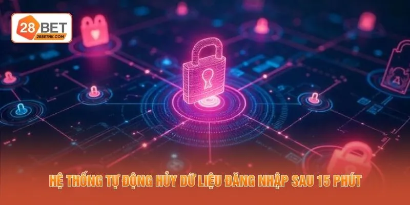Hệ thống tự động hủy dữ liệu đăng nhập sau 15 phút