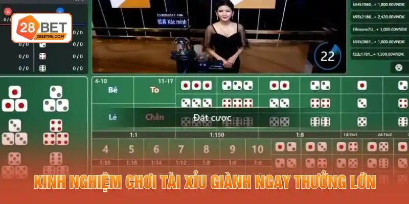 Kinh nghiệm chơi tài xỉu giành ngay thưởng lớn